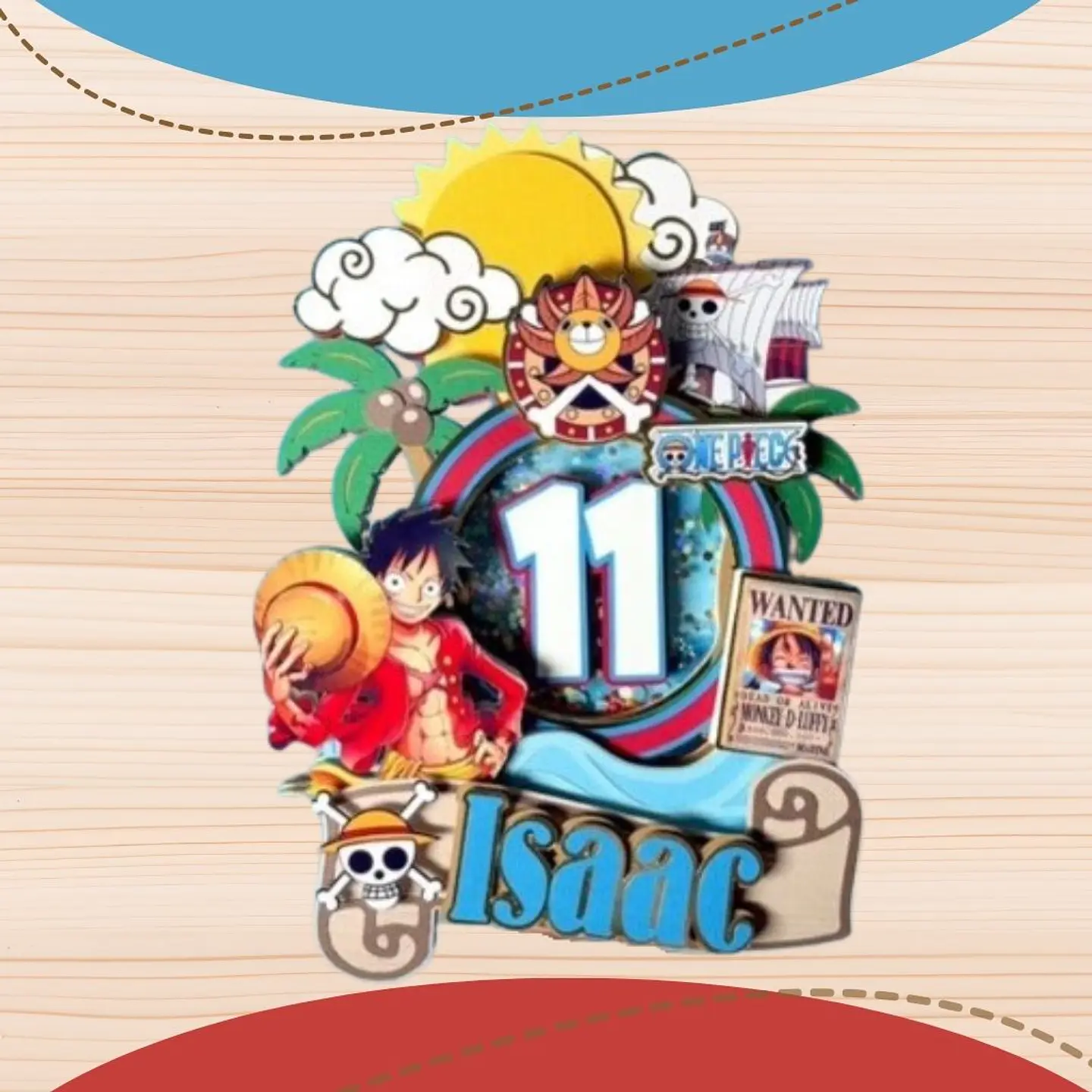 Arquivo de Corte Topo de Bolo One Piece 24 1