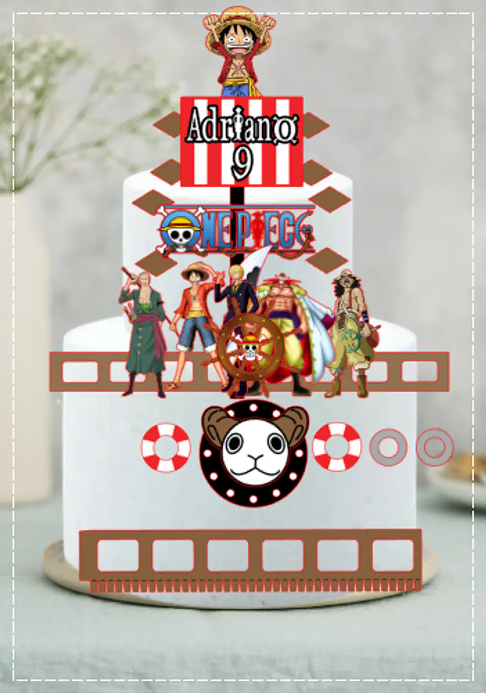 Arquivo de Corte Topo de Bolo One Piece 22 1