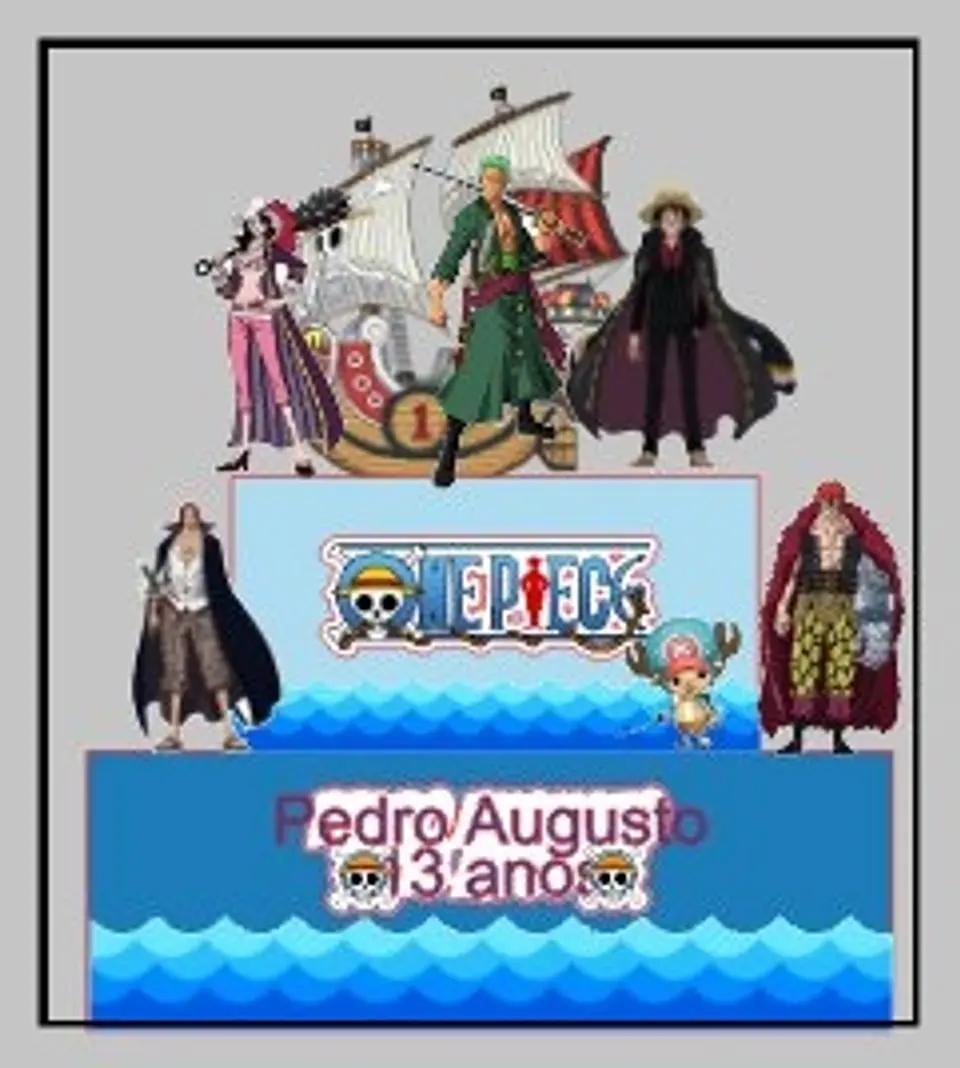 Arquivo de Corte Topo de Bolo One Piece 13 1