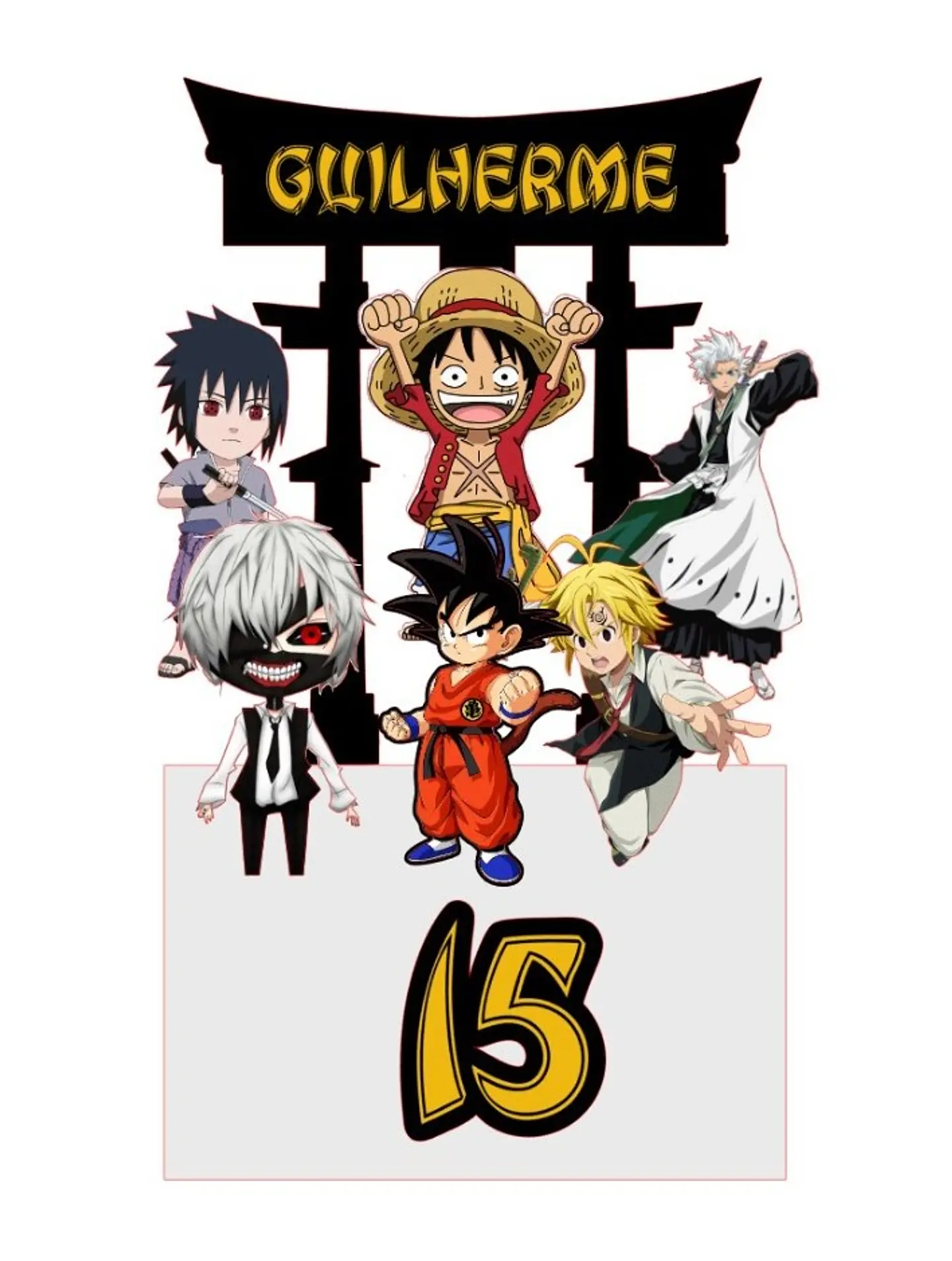 Arquivo de Corte Topo de Bolo One Piece 3 1