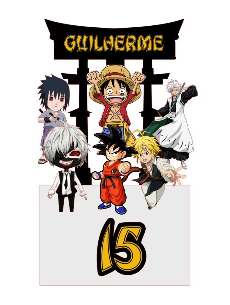 Arquivo de Corte Topo de Bolo One Piece 3 1