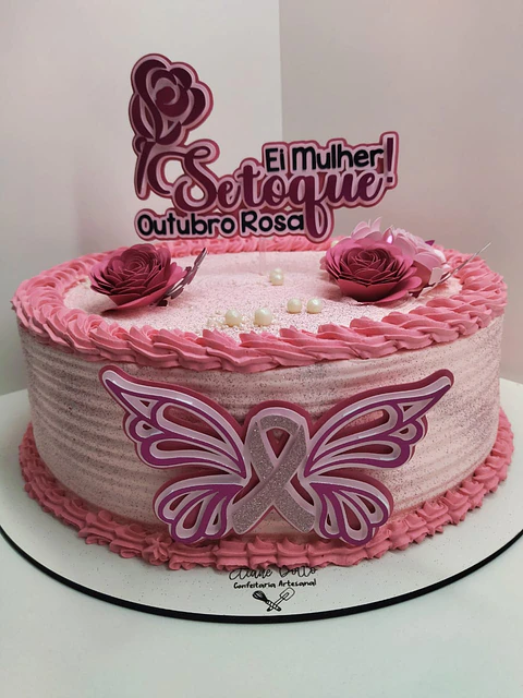 Arquivo de Corte Topo de Bolo Outubro Rosa 2