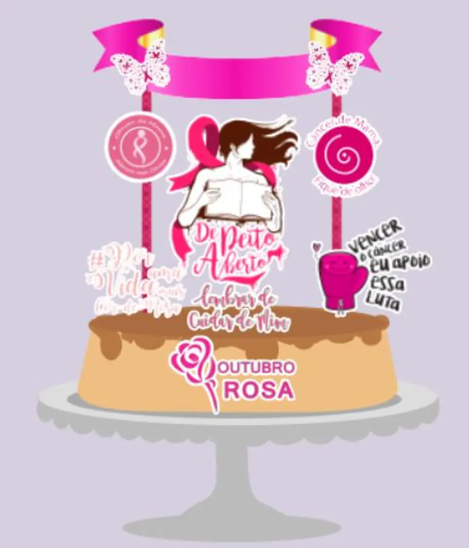 Arquivo de Corte Topo de Bolo Outubro Rosa 1 1