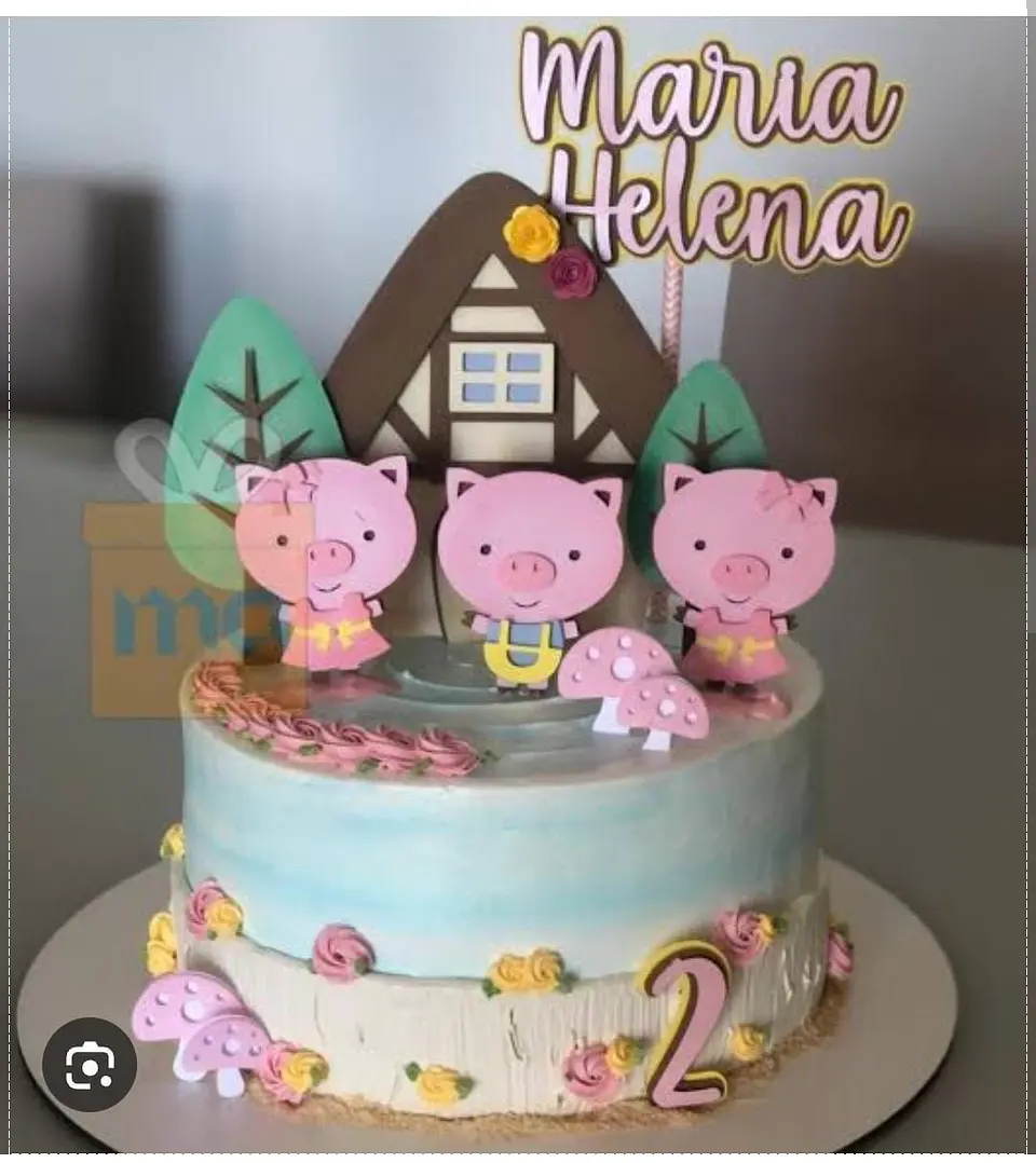 Arquivo de Corte Topo de Bolo Os 3 Porquinhos 7 1