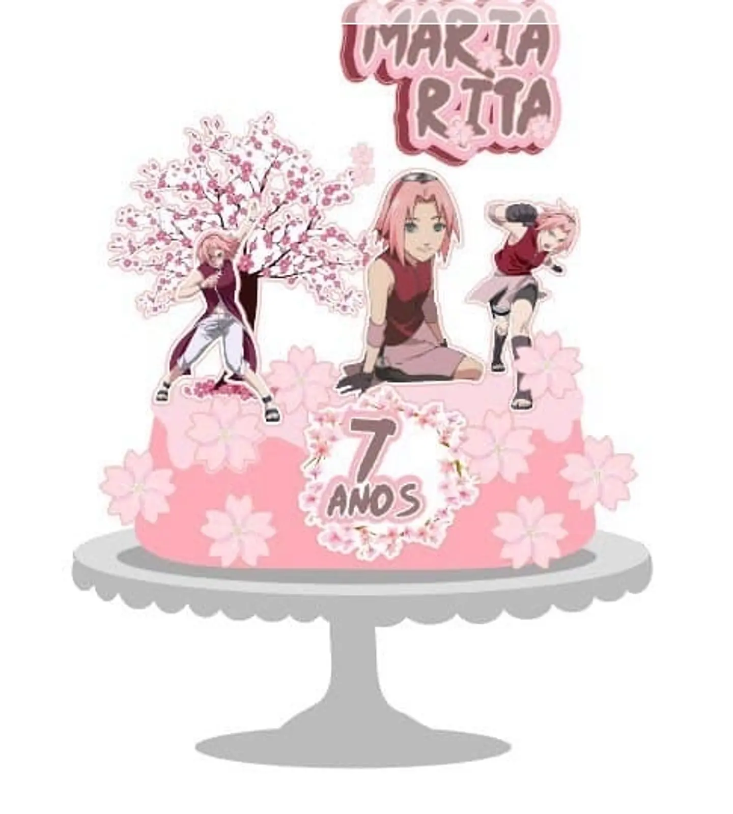 Arquivo de Corte Topo de Bolo Naruto Sakura Haruno 12 1