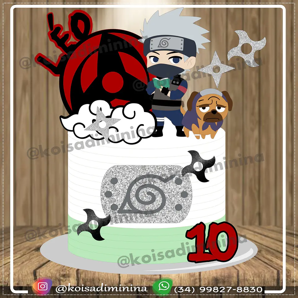 Arquivo de Corte Topo de Bolo Naruto Kakashi Hatake 3 1