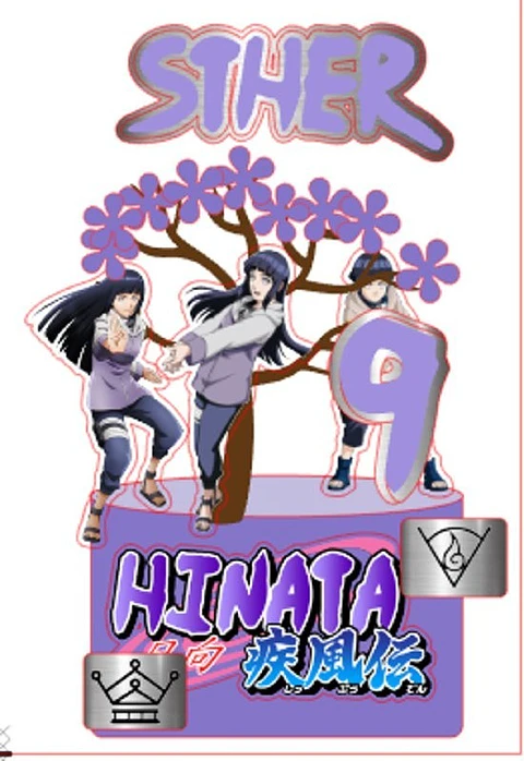 Arquivo de Corte Topo de Bolo Naruto Hinata 4