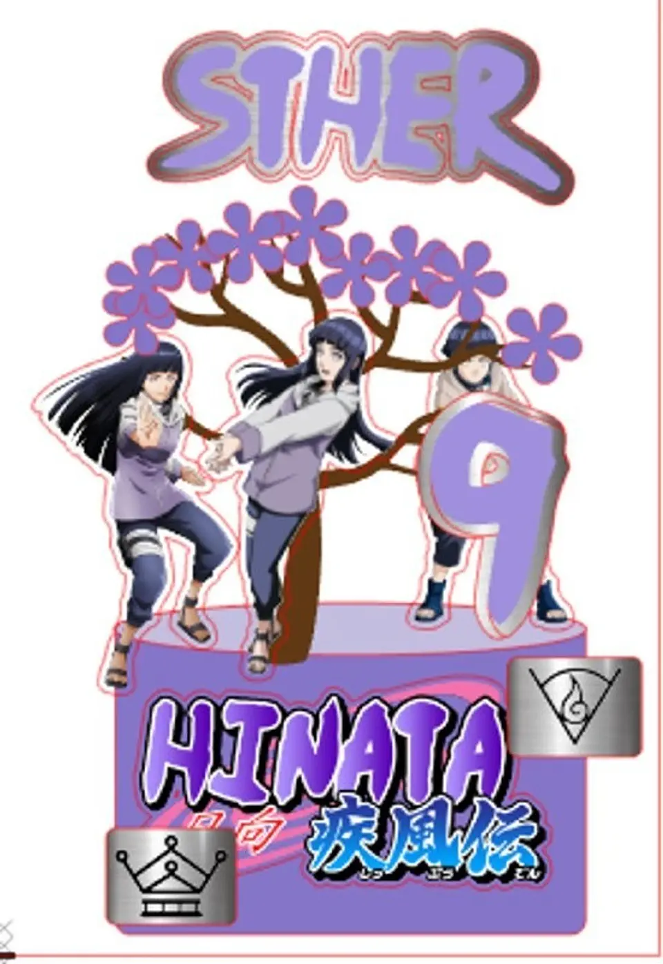 Arquivo de Corte Topo de Bolo Naruto Hinata 4 1