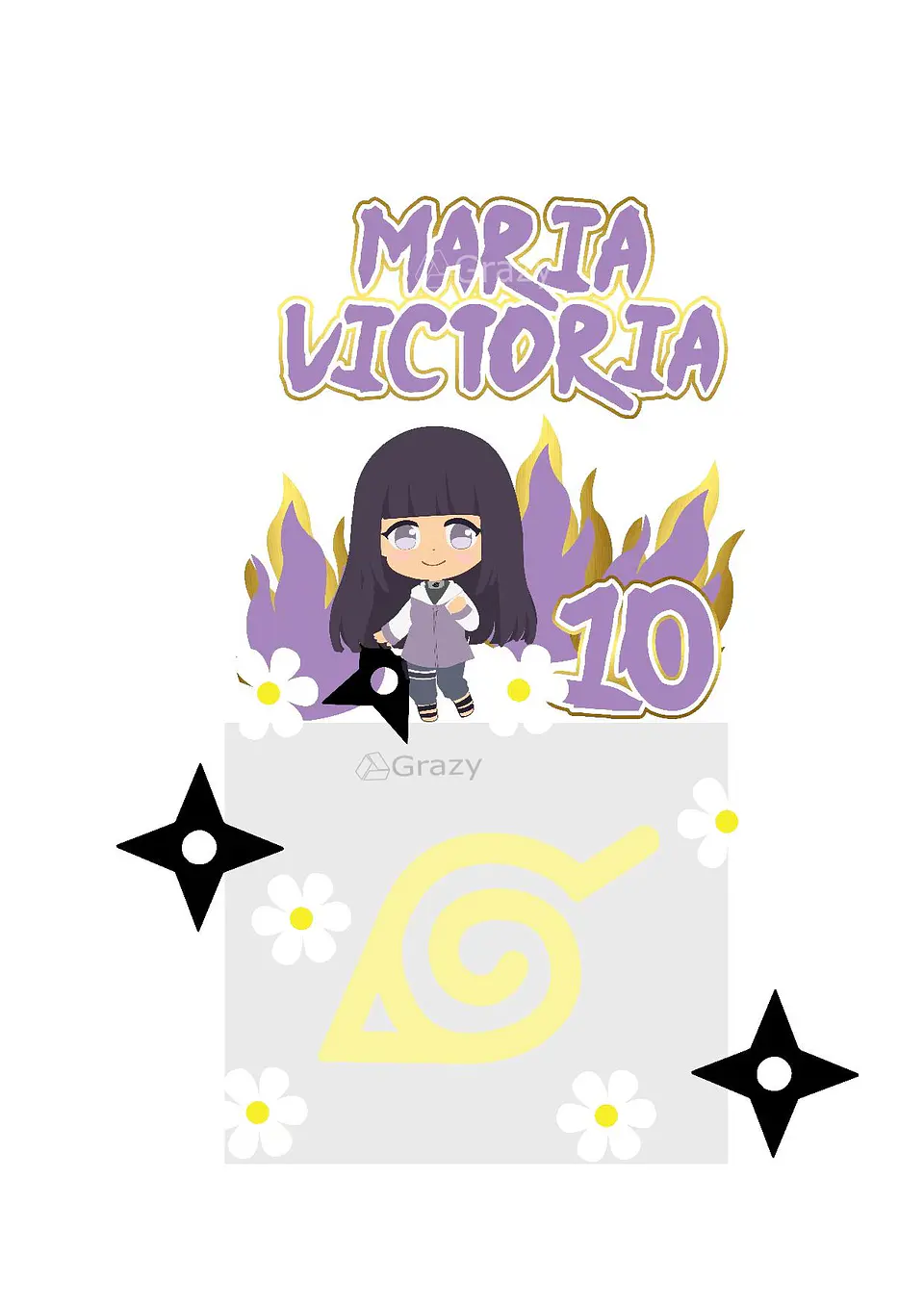 Arquivo de Corte Topo de Bolo Naruto Hinata 1 1