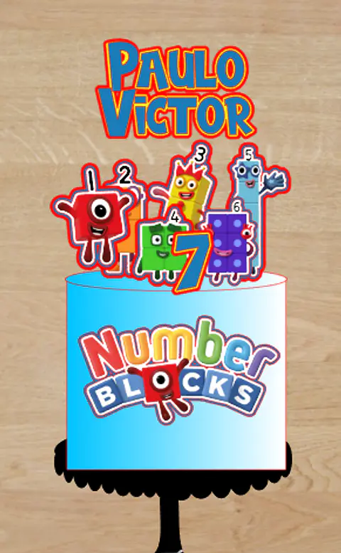 Arquivo de Corte Topo de Bolo Numberbloks 3