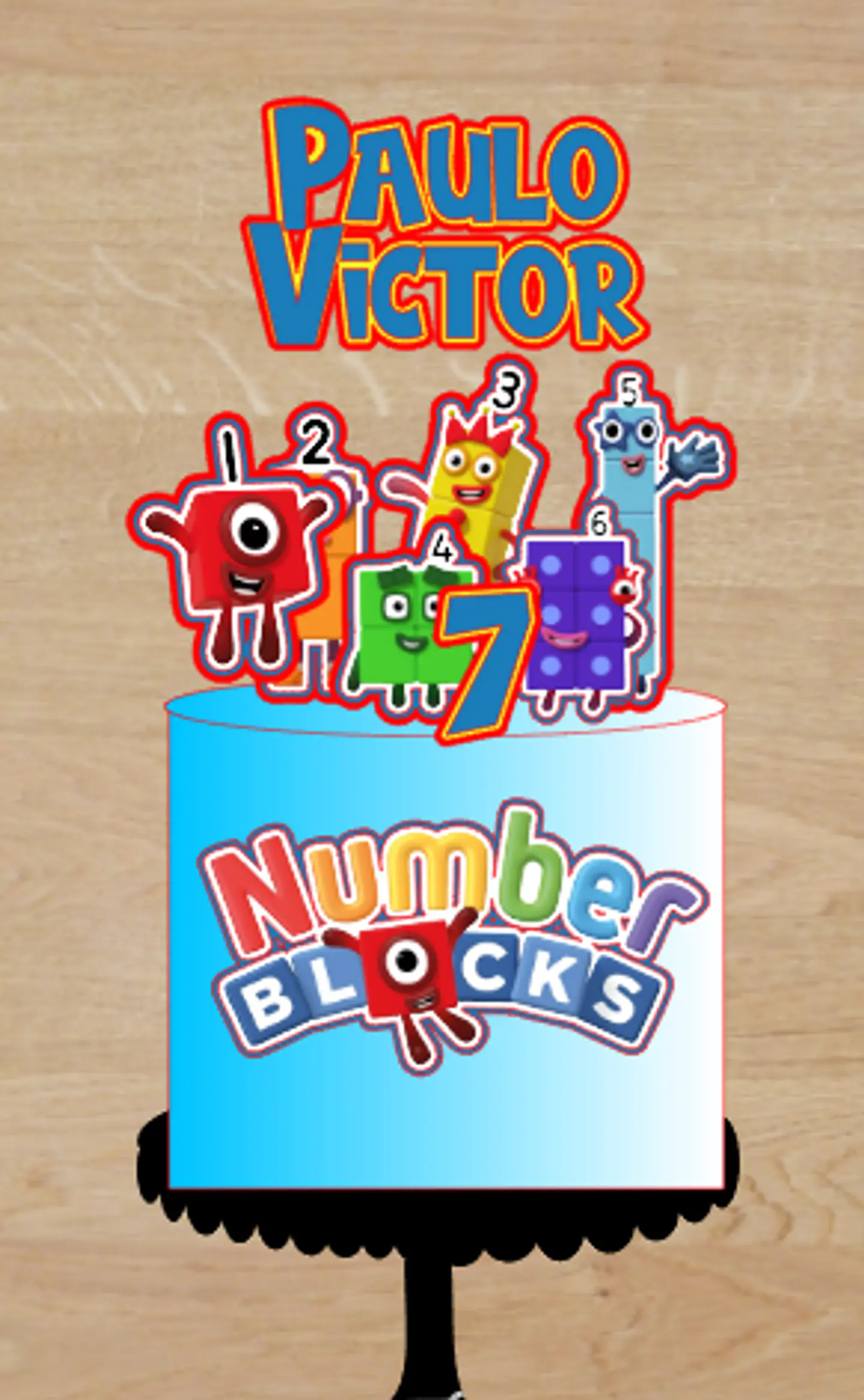 Arquivo de Corte Topo de Bolo Numberbloks 3 1