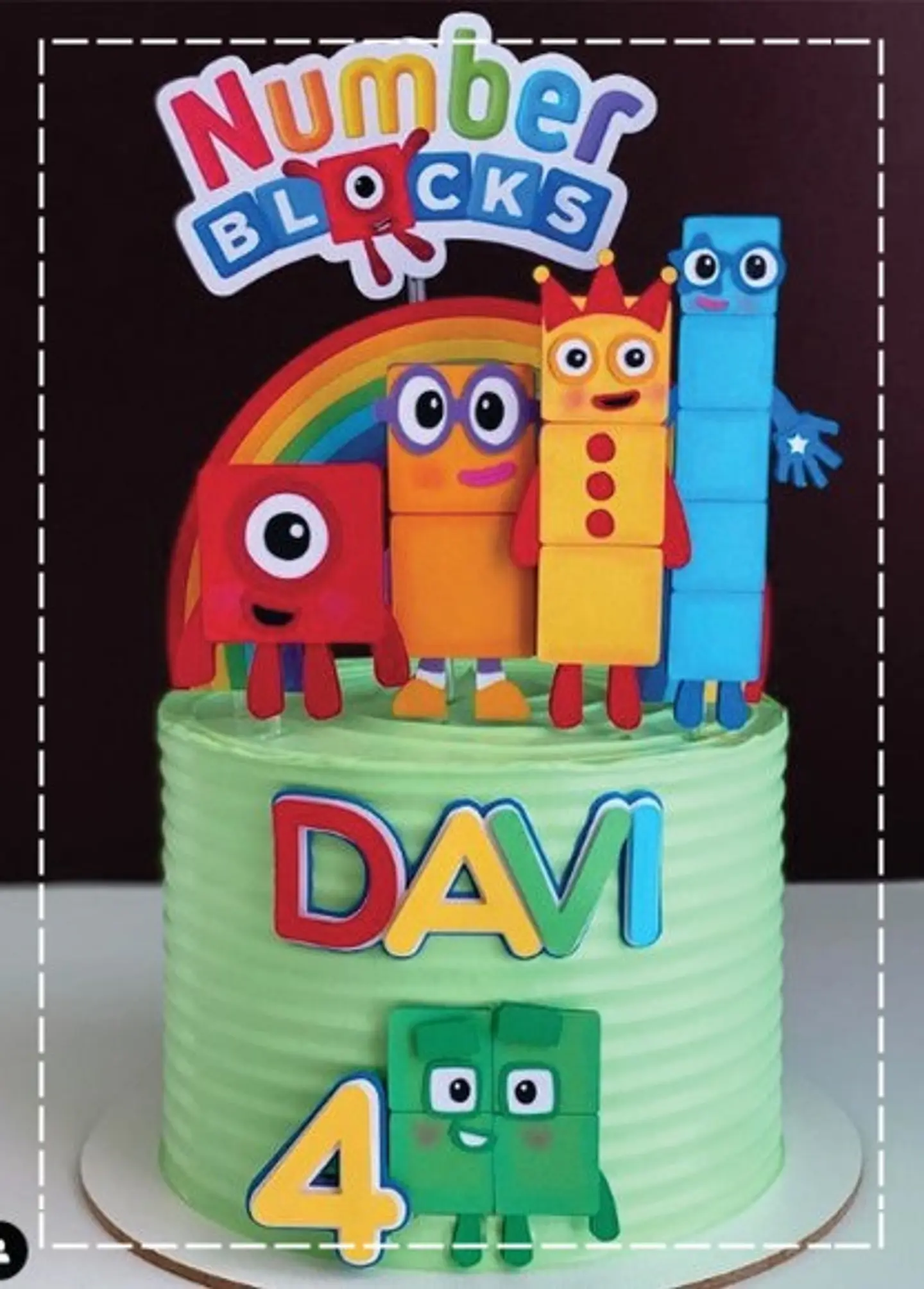 Arquivo de Corte Topo de Bolo Numberbloks 1 1