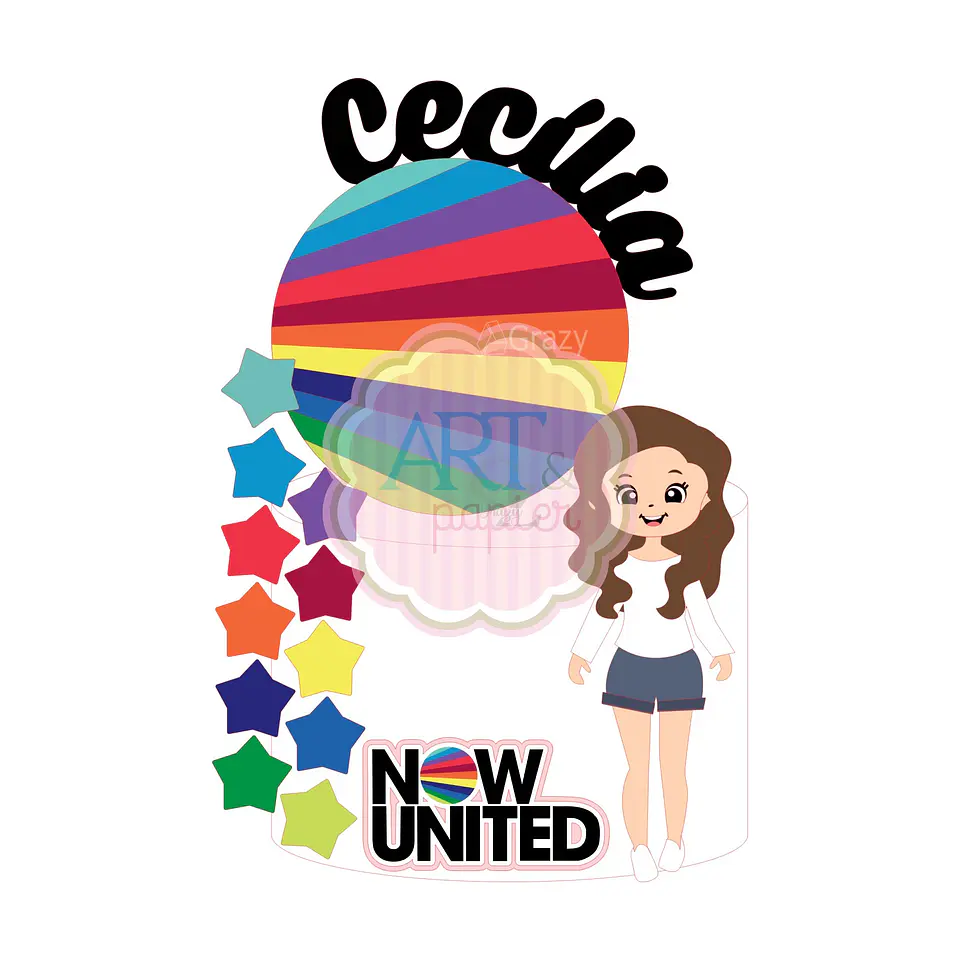 Arquivo de Corte Topo de Bolo Now United 4 1