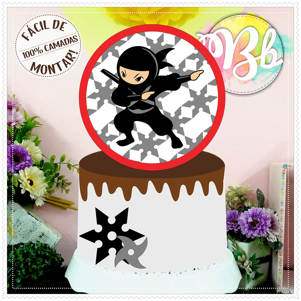 Arquivo de Corte Topo de Bolo Ninja 1 1