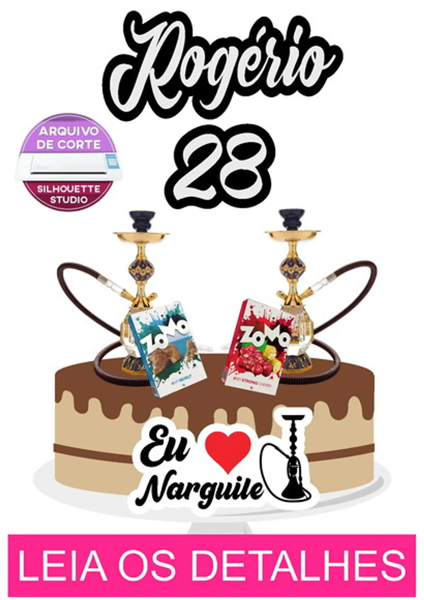 Arquivo de Corte Topo de Bolo Narguile 2 1