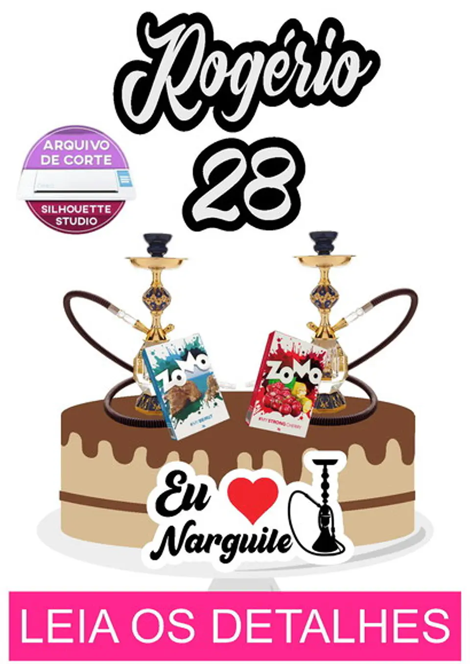 Arquivo de Corte Topo de Bolo Narguile 2 1
