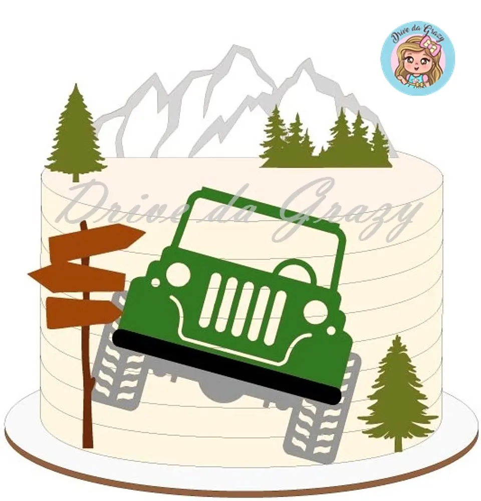 Arquivo de Corte Topo de Bolo Jeep 4 1
