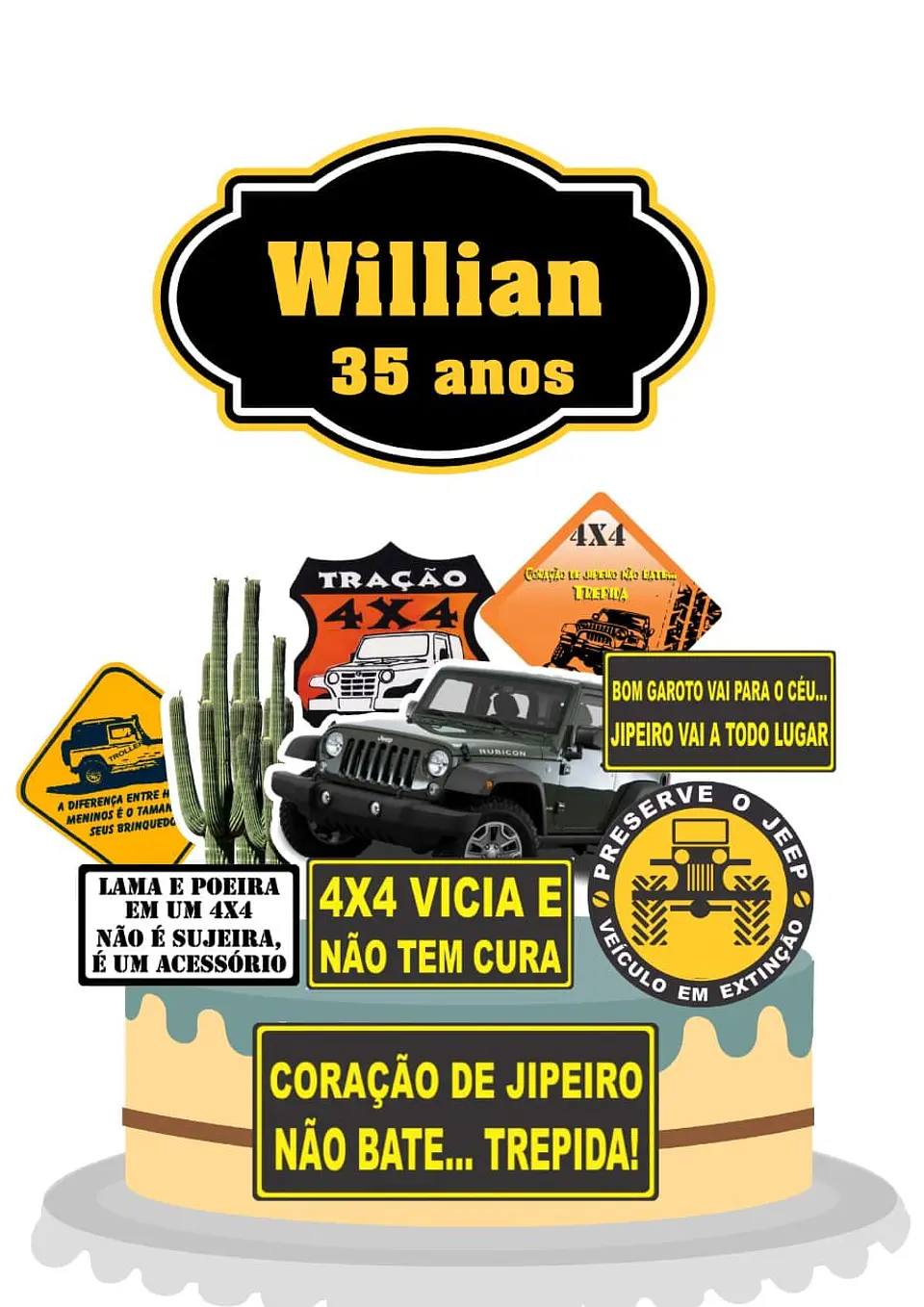 Arquivo de Corte Topo de Bolo Jeep 2 1