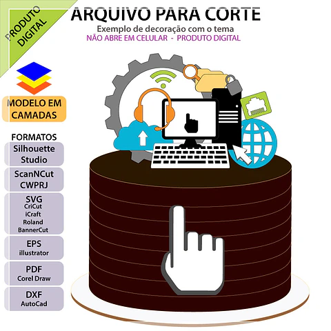 Arquivo de Corte Topo de Bolo Informatica 3