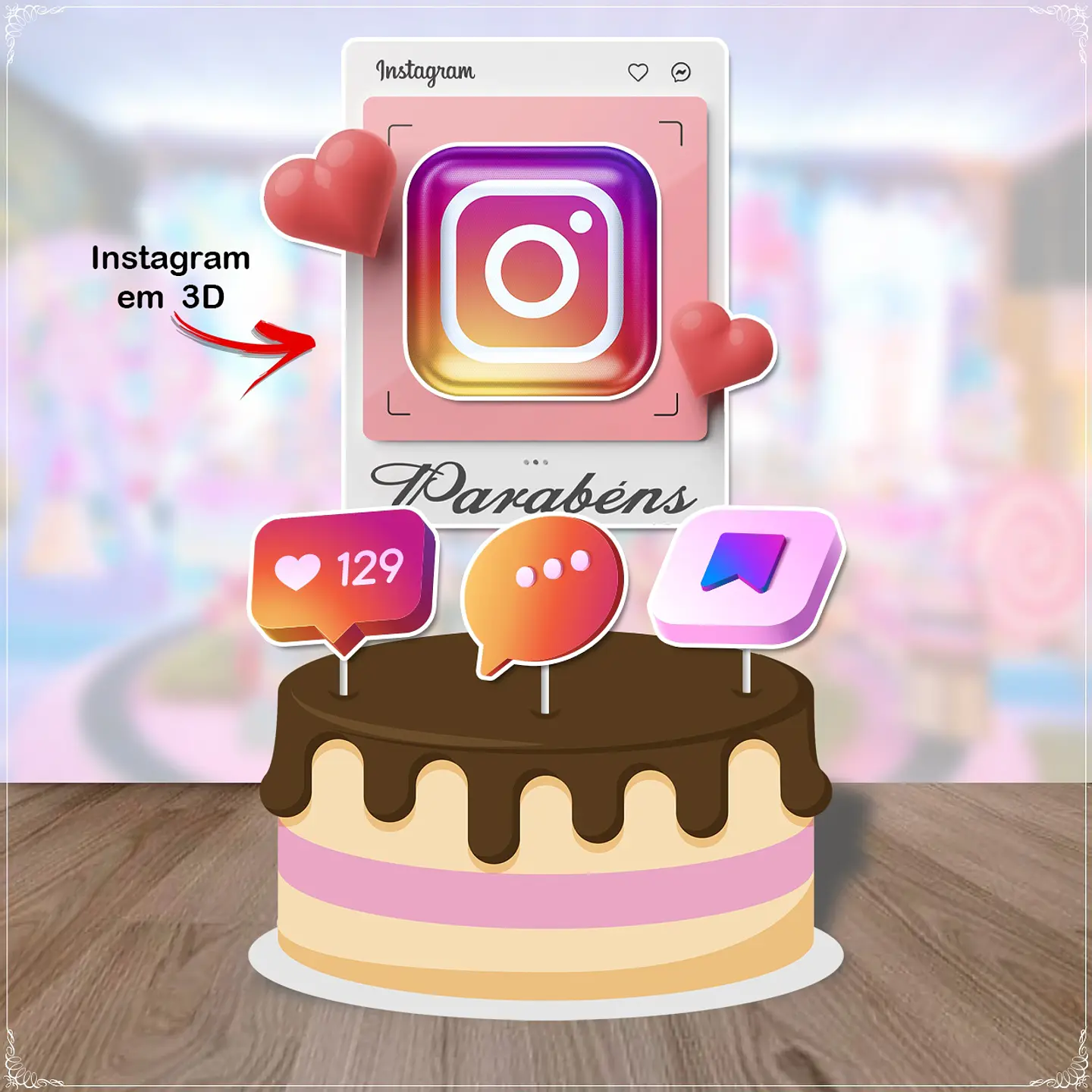 Arquivo de Corte Topo de Bolo Instagram 10 1