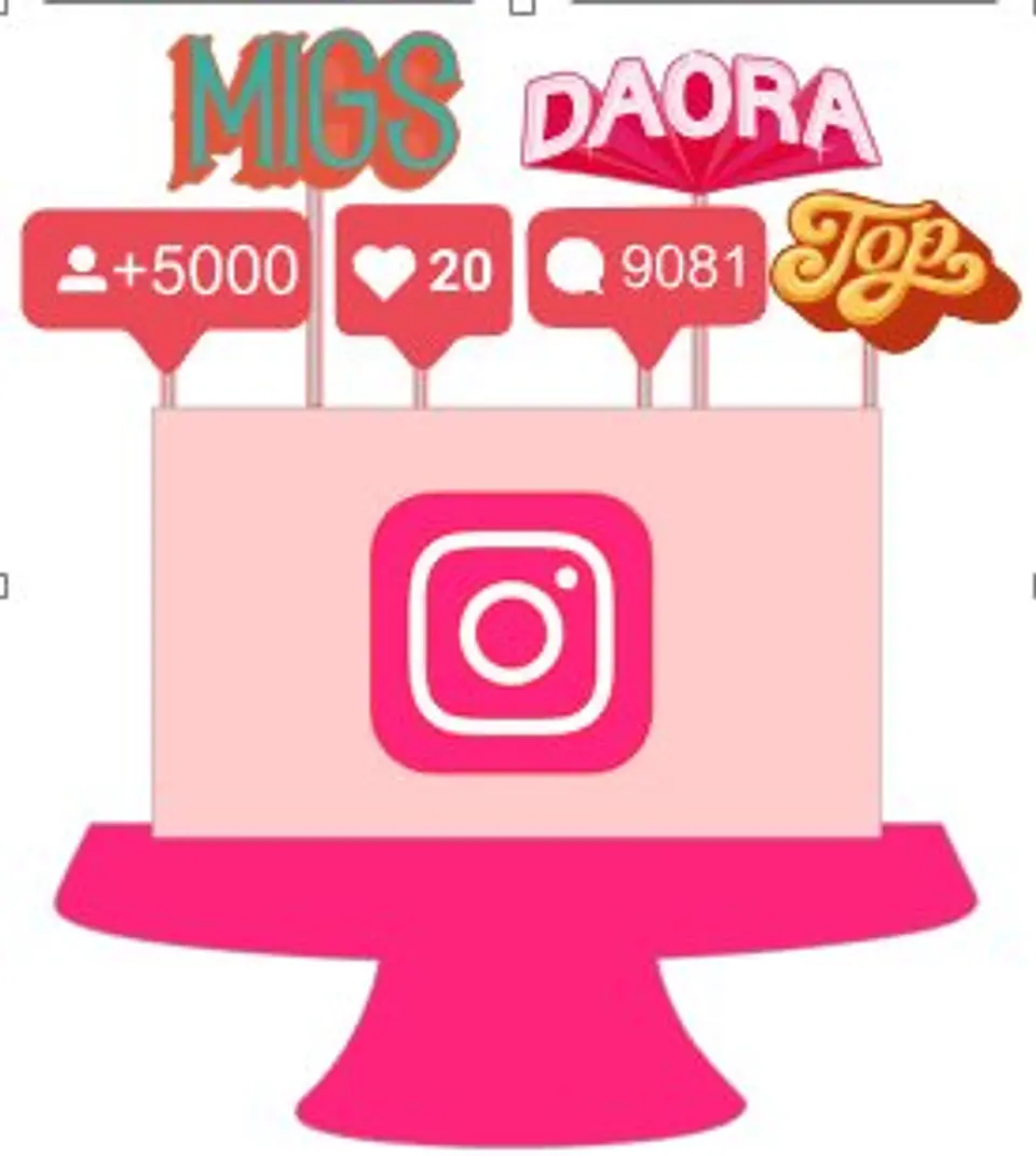 Arquivo de Corte Topo de Bolo Instagram 9 1