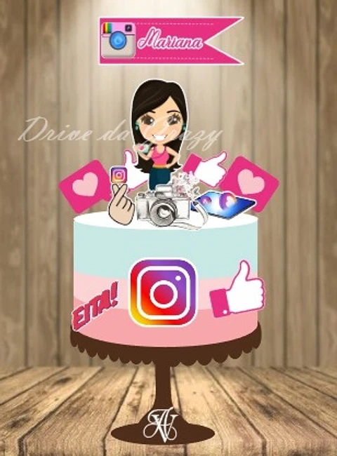 Arquivo de Corte Topo de Bolo Instagram 1