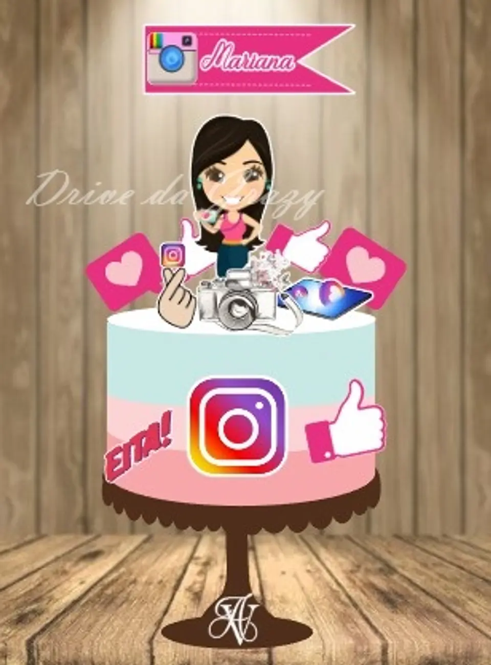 Arquivo de Corte Topo de Bolo Instagram 1 1