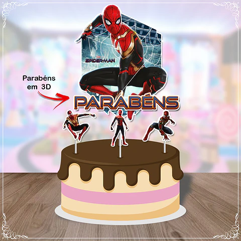 Arquivo de Corte Topo de Bolo Homem Aranha Spider Man 11