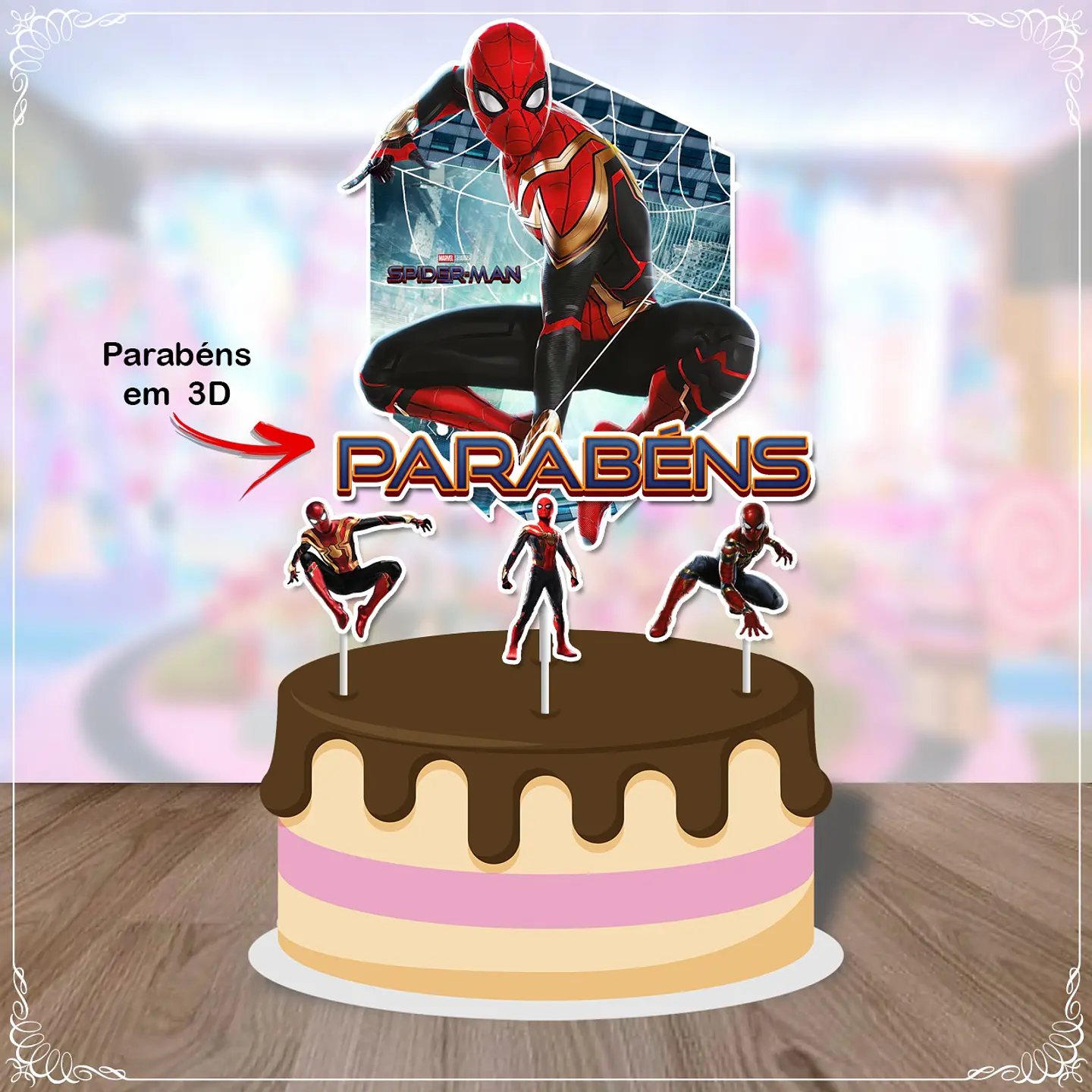 Arquivo de Corte Topo de Bolo Homem Aranha Spider Man 11 1