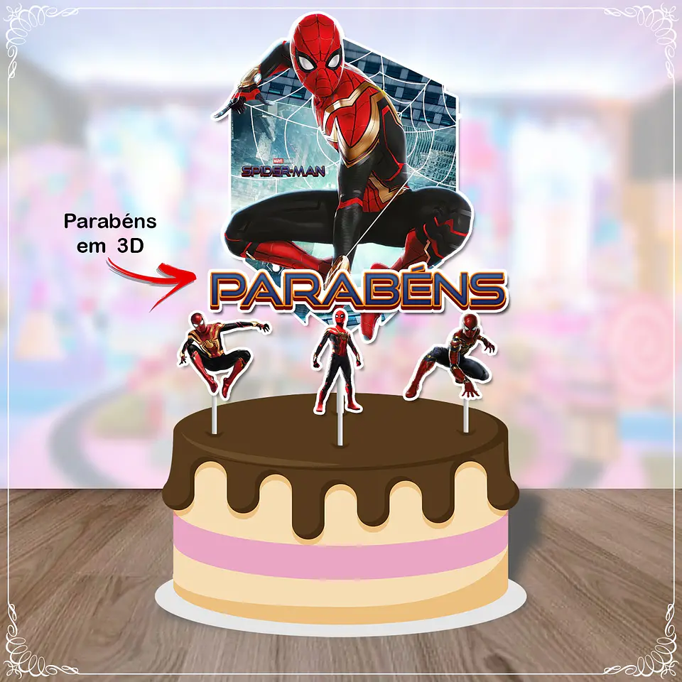 Arquivo de Corte Topo de Bolo Homem Aranha Spider Man 11 1