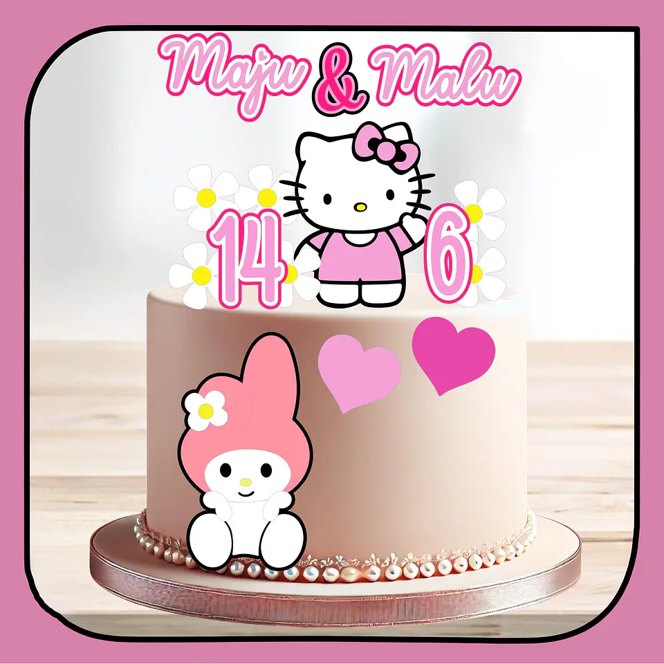 Arquivo de Corte Topo de Bolo Hello Kitty 24 1