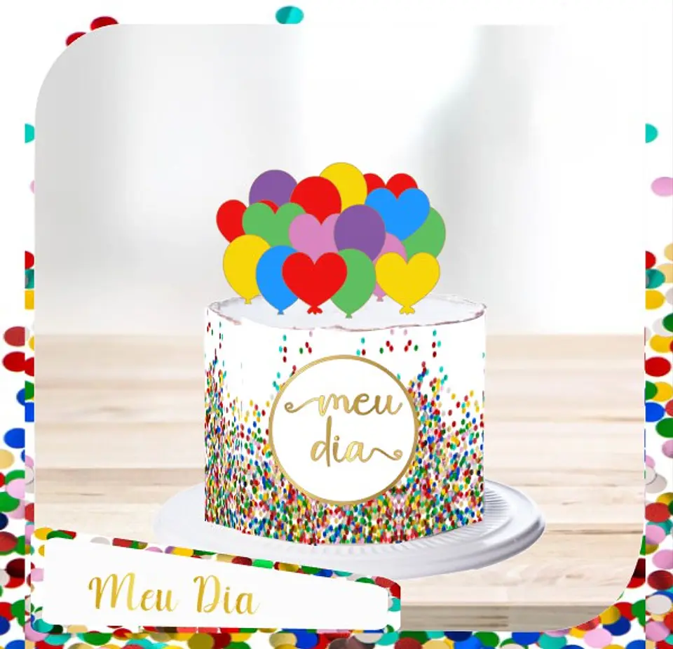 Arquivo de Corte Topo de Bolo Happy Birthday 96 1
