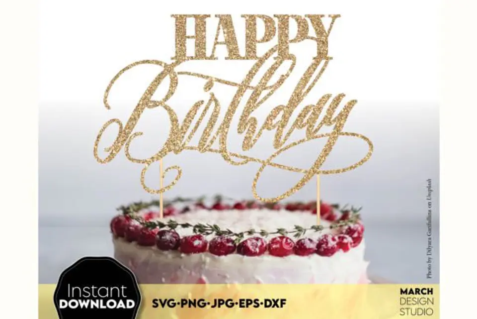 Arquivo de Corte Topo de Bolo Happy Birthday 52 1