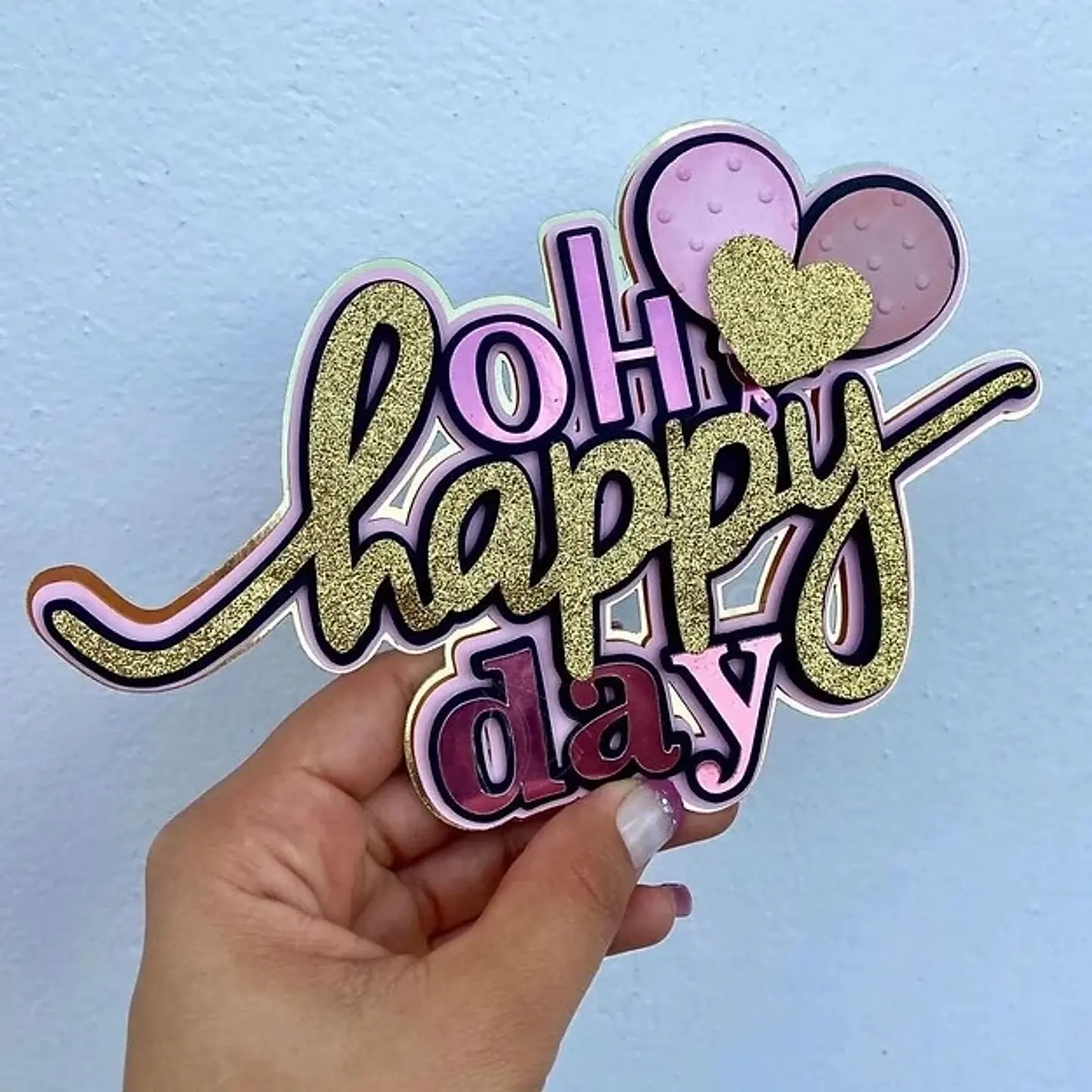 Arquivo de Corte Topo de Bolo Happy Birthday 40 1