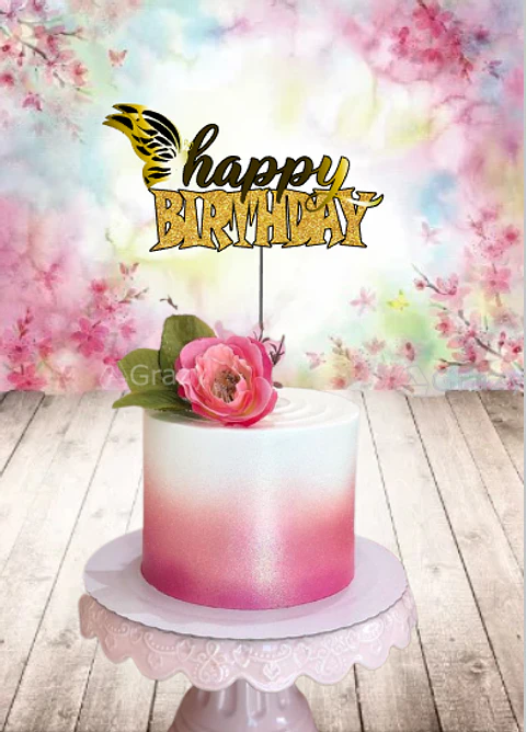 Arquivo de Corte Topo de Bolo Happy Birthday 25