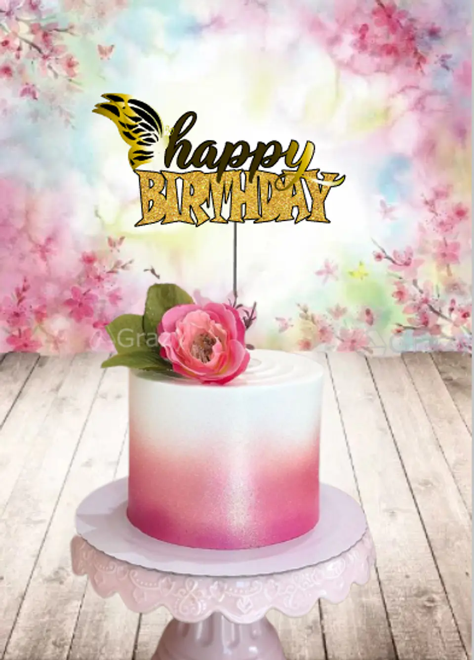 Arquivo de Corte Topo de Bolo Happy Birthday 25 1