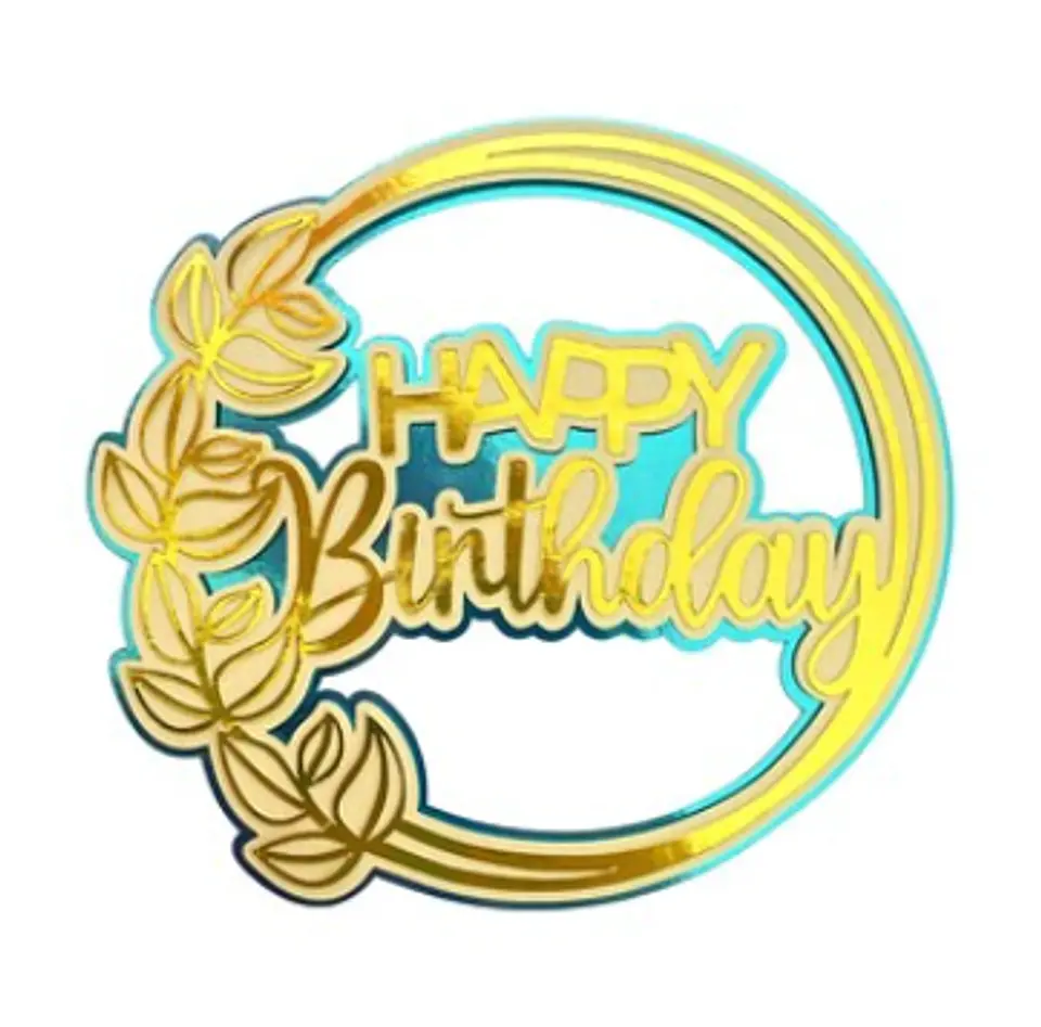 Arquivo de Corte Topo de Bolo Happy Birthday 8 1