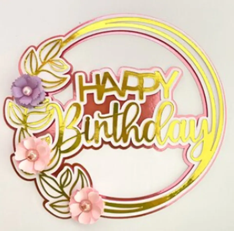 Arquivo de Corte Topo de Bolo Happy Birthday 7 1