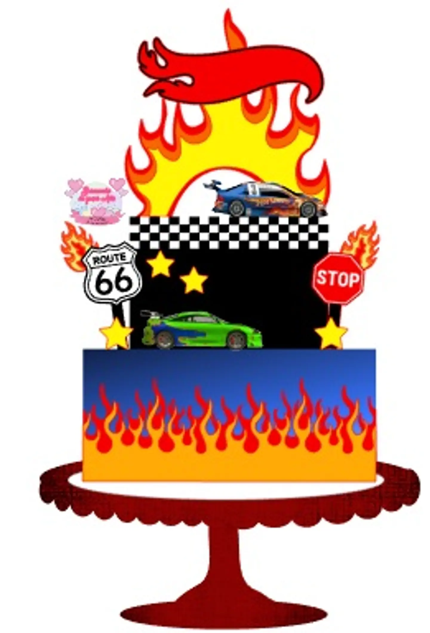 Arquivo de Corte Topo de Bolo Hot Wheels 15 1
