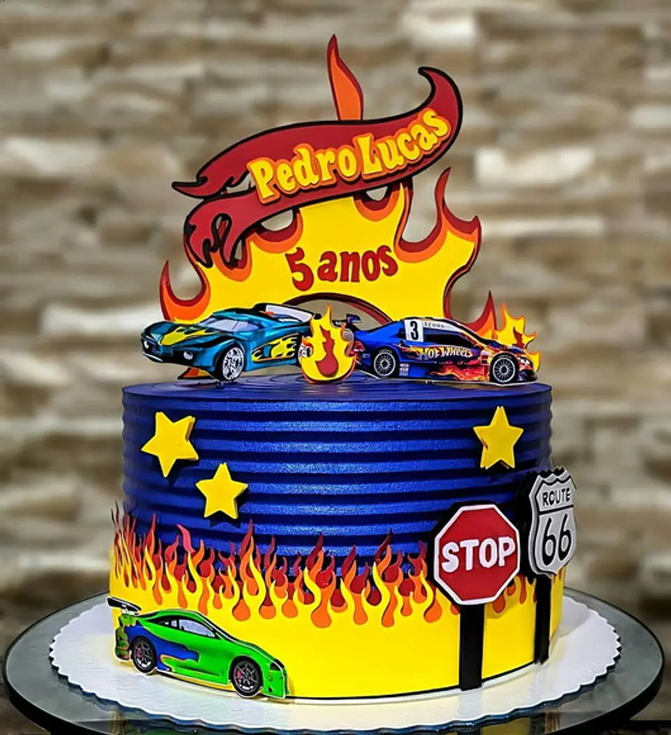 Arquivo de Corte Topo de Bolo Hot Wheels 8 1