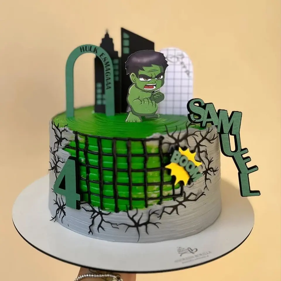 Arquivo de Corte Topo de Bolo Hulk 24 1