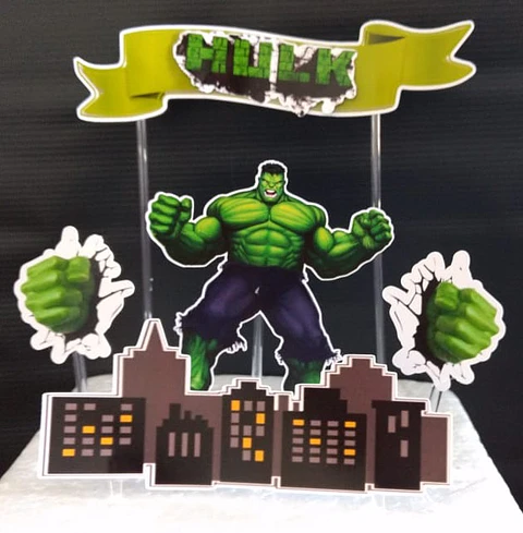 Arquivo de Corte Topo de Bolo Hulk 14