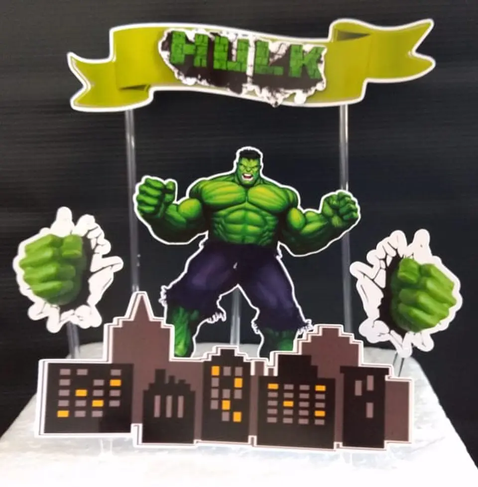 Arquivo de Corte Topo de Bolo Hulk 14 1