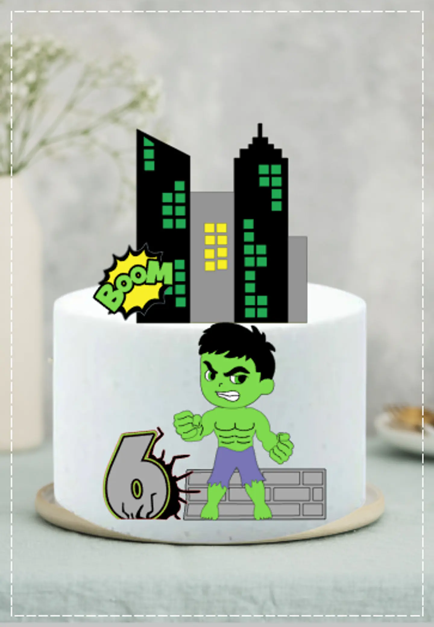 Arquivo de Corte Topo de Bolo Hulk 8 1