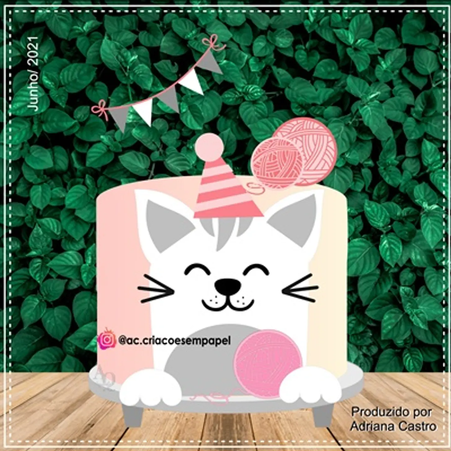 Arquivo de Corte Topo de Bolo Gatinho Gatinha 21 1