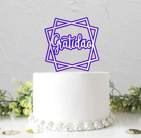 Arquivo de Corte Topo de Bolo Gratidão 7