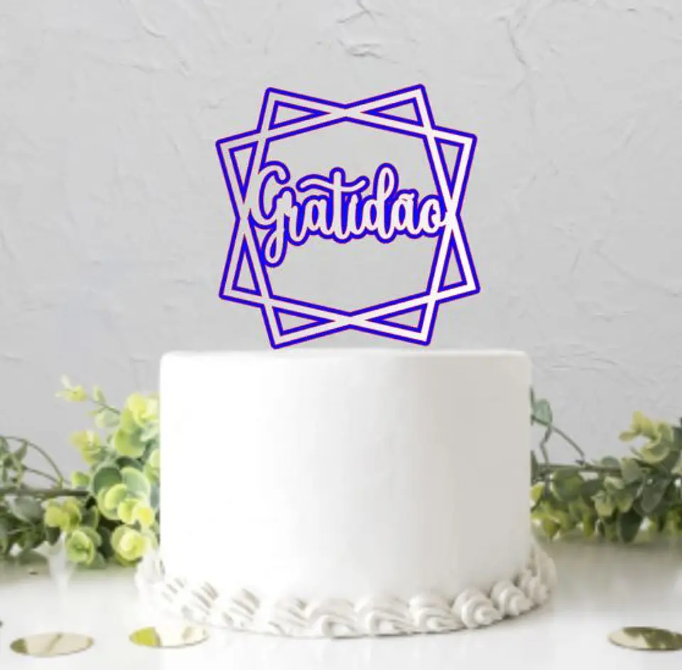 Arquivo de Corte Topo de Bolo Gratidão 7 1