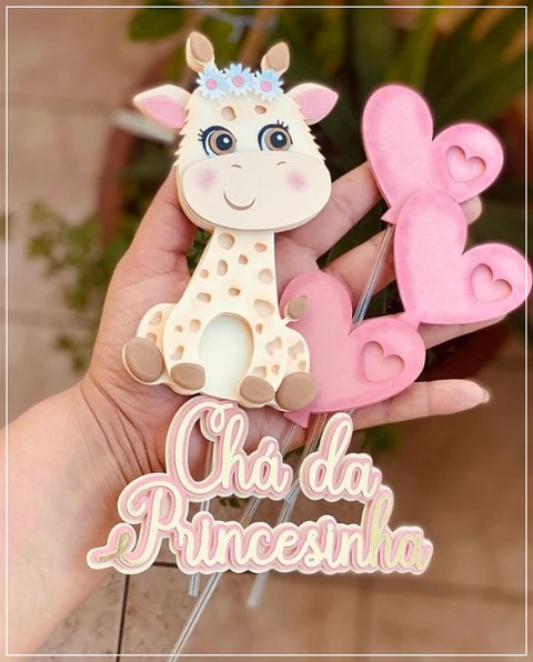 Arquivo de Corte Topo de Bolo Girafinha 18