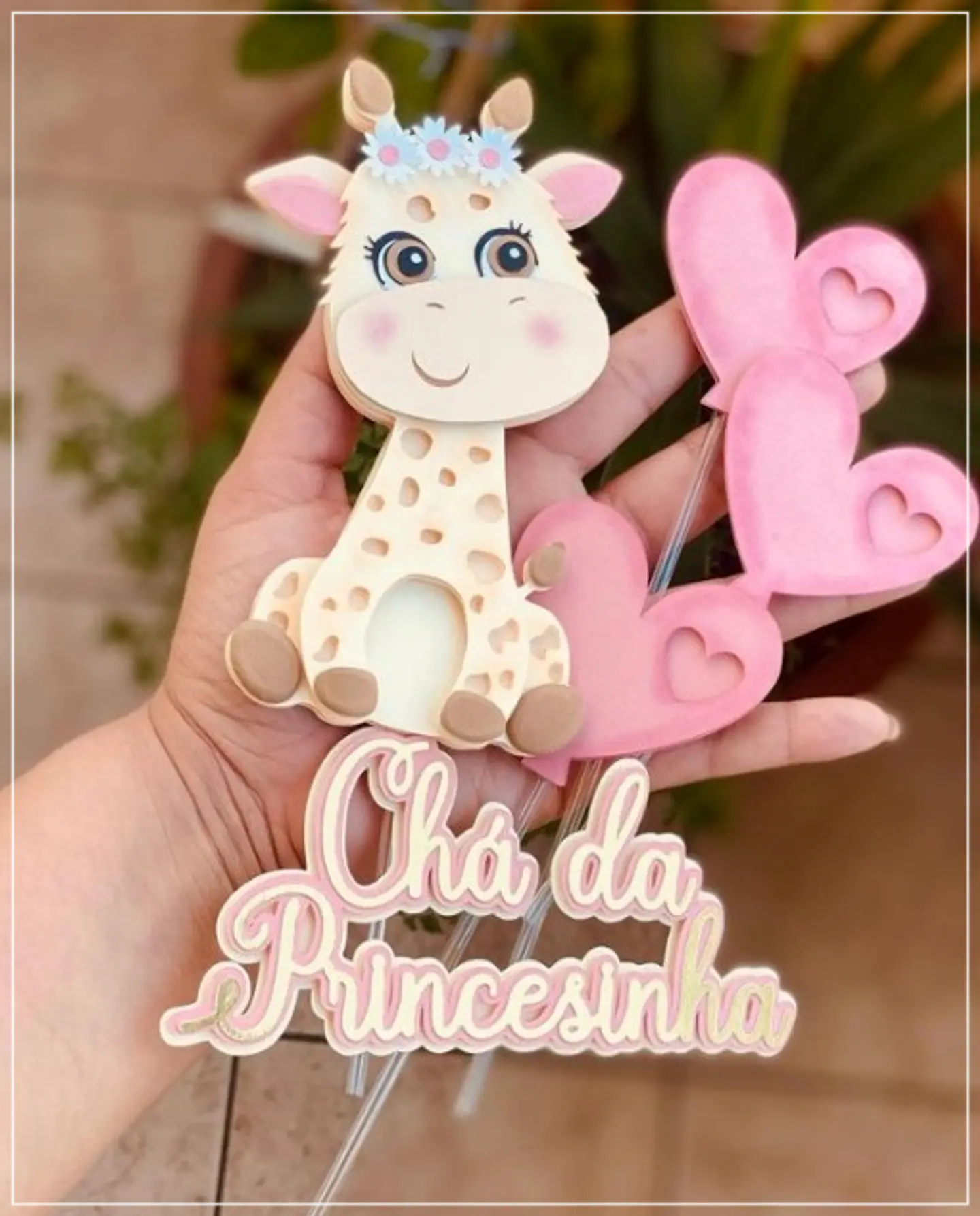Arquivo de Corte Topo de Bolo Girafinha 18 1