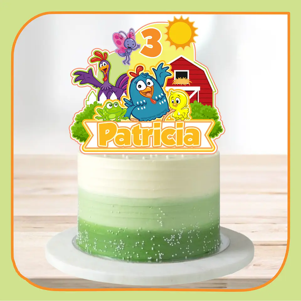 Arquivo de Corte Topo de Bolo Galinha Pintadinha 21 1